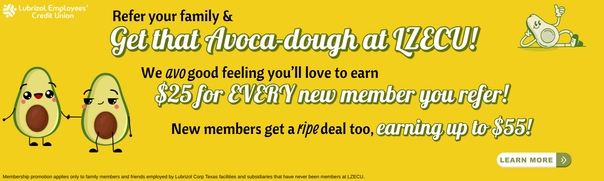 Earn $25 per new member referral. New members can earn up to $55. Click to learn more.